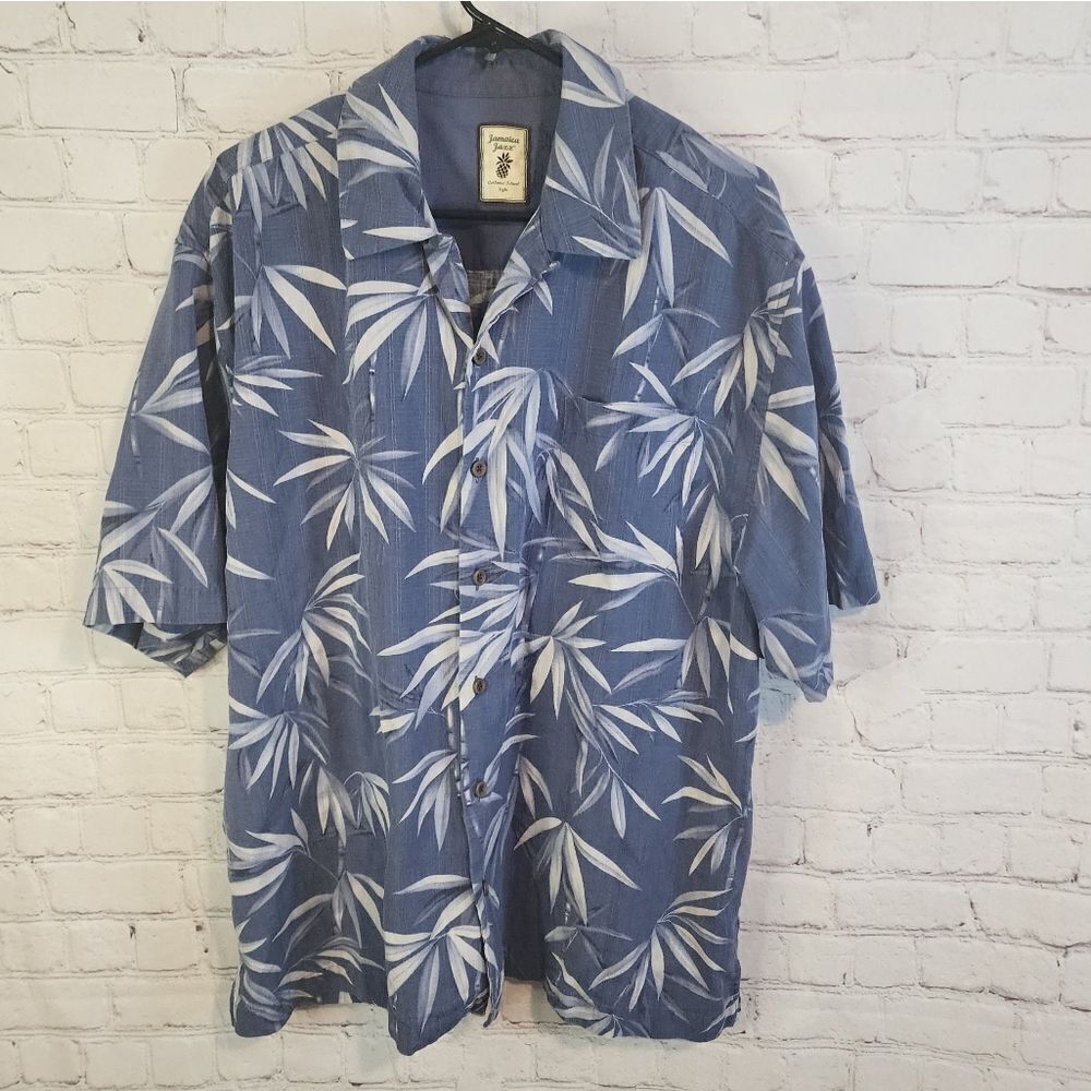 Men's Jamaica Jaxx Hawaiian shirt, 100% silk, size XL